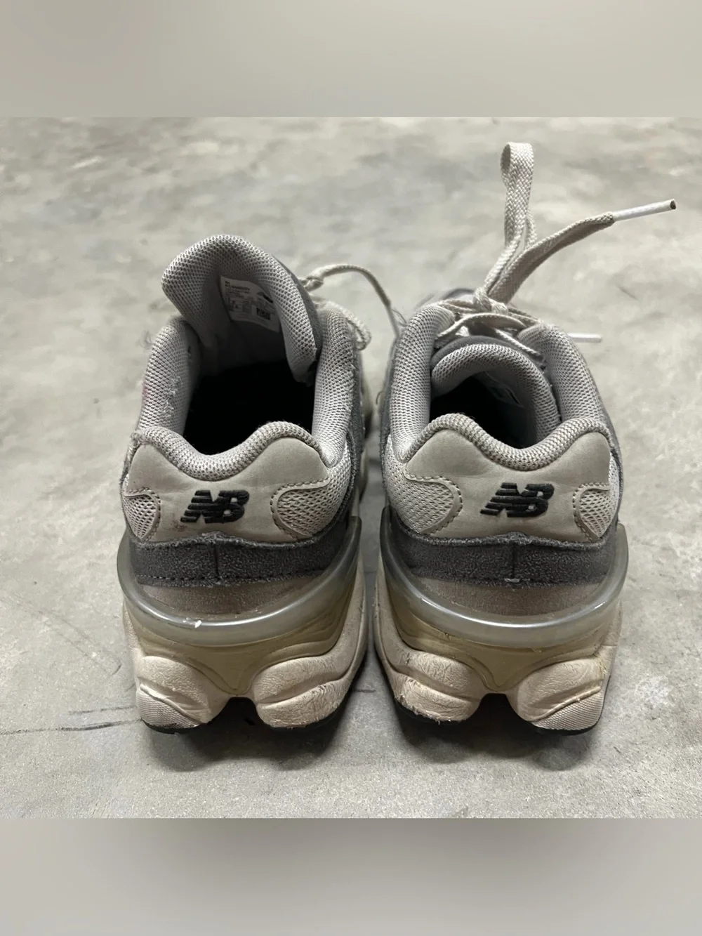 New Balance 9060 Grey/White Kids Sneakers PC9060GY- Size 2